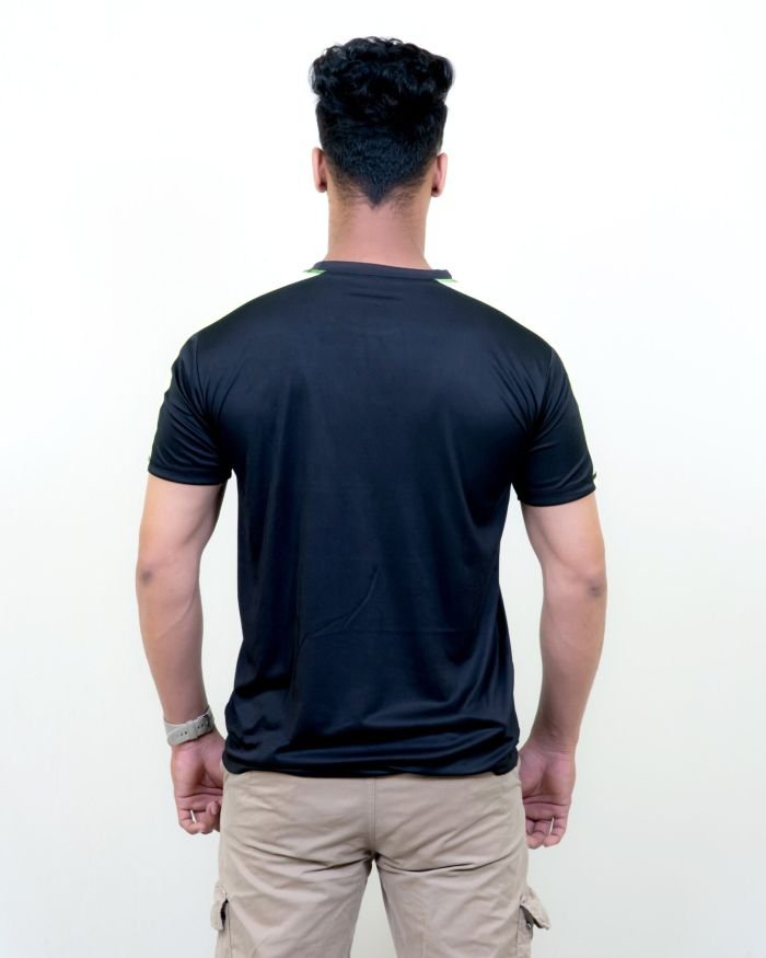 Men Black-Fluorescent Training T-Shirt