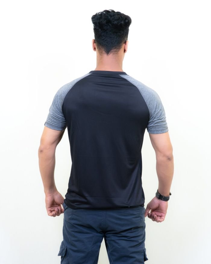 Men Charcoal Grey Grindle T-Shirt