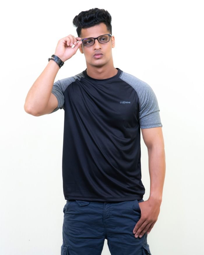 Men Charcoal Grey Grindle T-Shirt