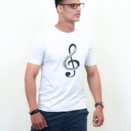 Men Grey Round Neck Cotton T-Shirt