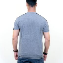 Men Grey-Black Training T-Shirt