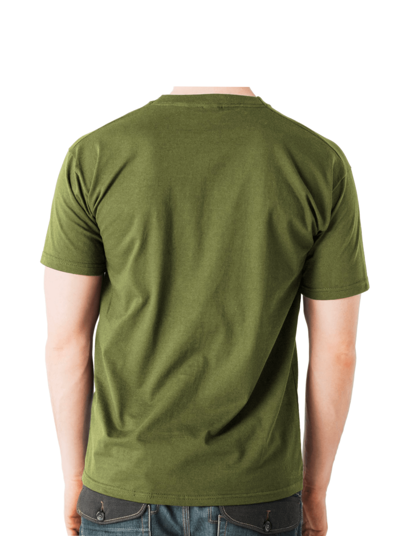 round neck green t shirt