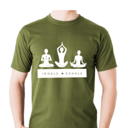 Men Olive Green Round Neck Cotton T-Shirt