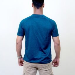 Men Teal Blue Grindle T-Shirt